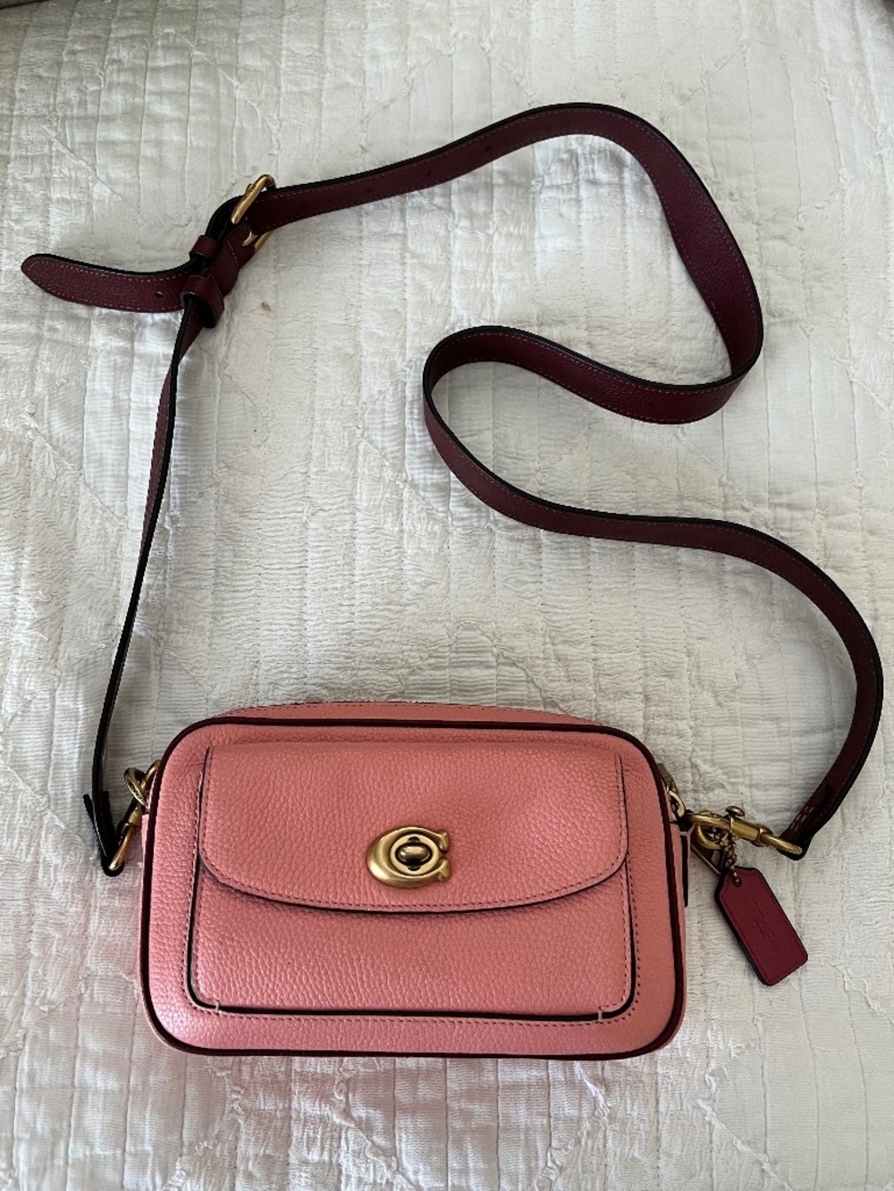 Pink Coach Camera Bag